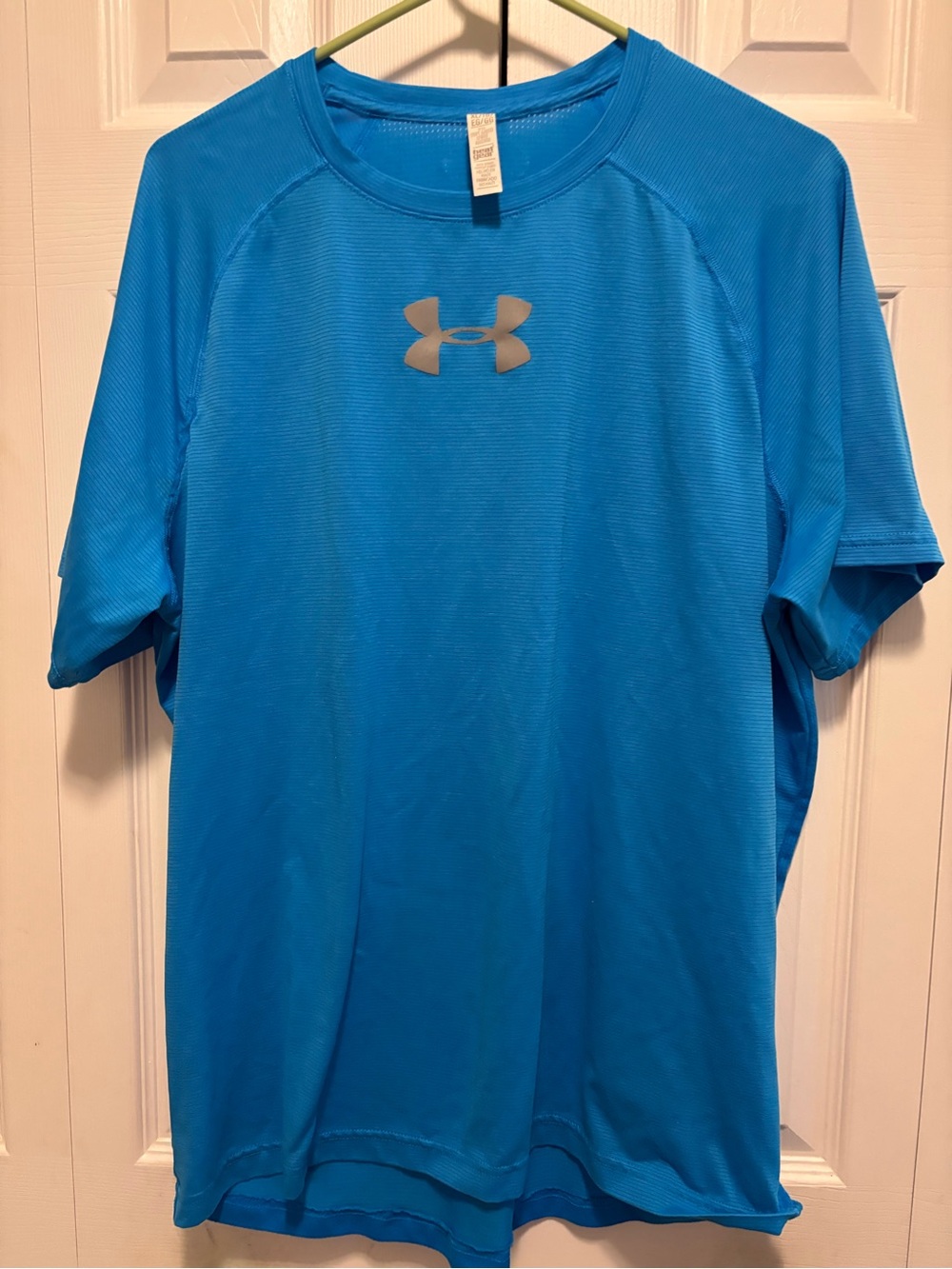 Under Armour Men's HeatGear Fitted Short Sleeve Center Logo T-Shirt Blue XL / TG